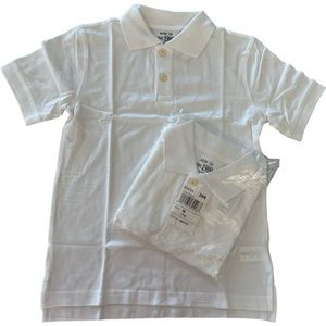 NWT. 2 pack. The Childrens place Boys White Polo. 7-8. M
